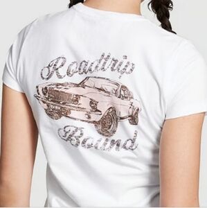 Pink Victoria's Secret Roadtrip Bound T-shirt. Size: M